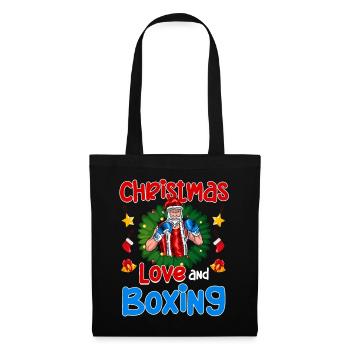 Christmas Love Boxing Boxer Christmas Gift - Tote Bag - black - Front