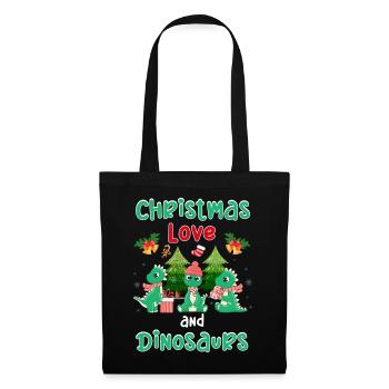 Ce garçon aime les dinosaures enfants garçon garçon Dino - Sac en tissu - noir - Devant