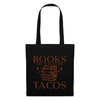 Les livres ne sont que des tacos Word 2 - Sac en tissu - noir - Devant