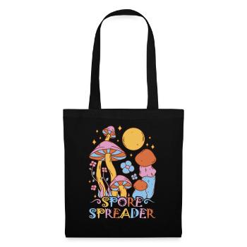 Cottagecore Aesthetic Retro Mushrooms and Mycology - Tote Bag - black - Front