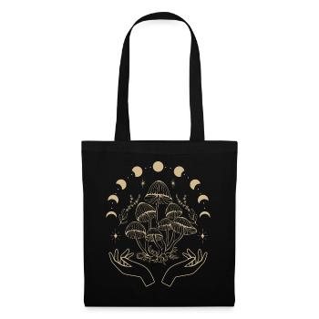 Boho Mushrooms & Minimalism Goblincore Aesthetic - Tote Bag - black - Front