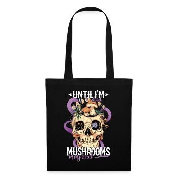 Cottagecore Esthétique Rétro Champignons et Mycologie - Sac en tissu - noir - Devant