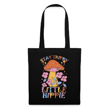 Cottagecore Esthétique Rétro Champignons et Mycologie - Sac en tissu - noir - Devant
