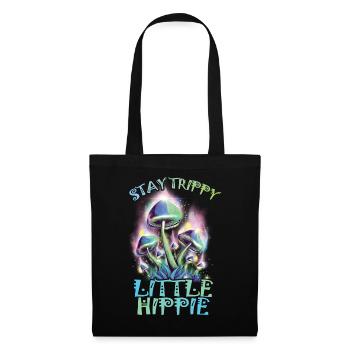 Cottagecore Esthétique Rétro Champignons et Mycologie - Sac en tissu - noir - Devant