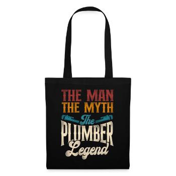 Plumbing Plumber Dad Vintage Retro - Tote Bag - black - Front