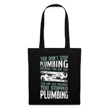 Plumbing Plumber Retired Vintage - Tote Bag - black - Front