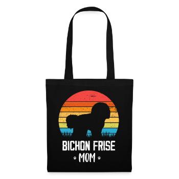 Bichon Frise - Sac en tissu - noir - Devant