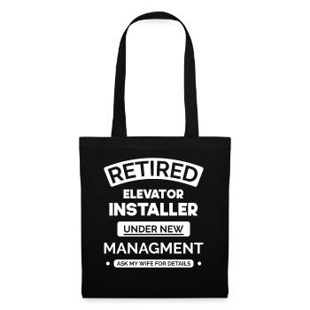 Retired elevator fitter - Tote Bag - black - Front