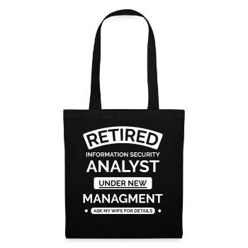 Analyste de la retraite en sécurité de l’information - Sac en tissu - noir - Devant