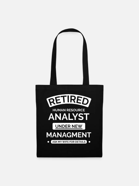 Analyst Humanressourcen Ruhestand - Stoffbeutel - Schwarz