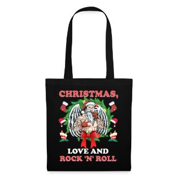 Heavy Hard Metal Weihnachten, Liebe Rock 'n' Roll - Stoffbeutel - Schwarz - Vorne