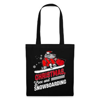 Boarder Snowboarder Christmas Love Snowbaord - Tote Bag - black - Front