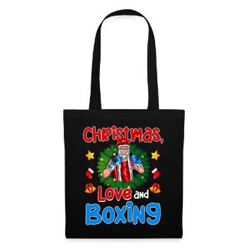 Christmas Love Boxing Boxer Christmas Gift - Tote Bag - black - Front