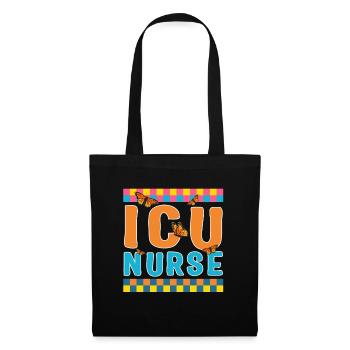 Chemise d’infirmière en soins intensifs, soins intensifs Soins de santé - Sac en tissu - noir - Devant
