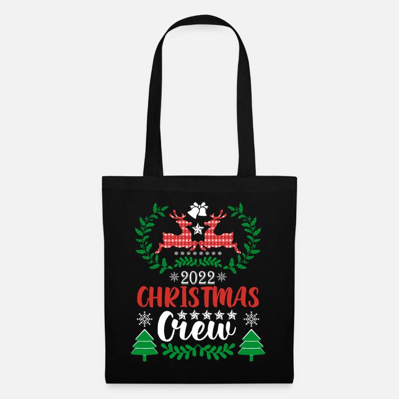 Rentier Weihnachten Pullover - Stoffbeutel - Schwarz