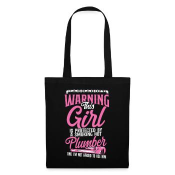 Plomberie plombier Petite amie Femme - Sac en tissu - noir - Devant
