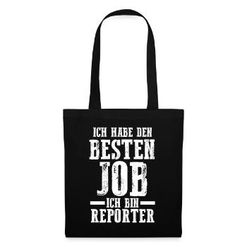 Journalistik Journalist Reporter - Stoffbeutel - Schwarz - Vorne