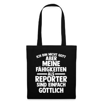 Journalistik Journalist Reporter - Stoffbeutel - Schwarz - Vorne