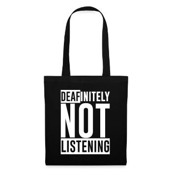 Ne pas écouter définitivement 2 - Sac en tissu - noir - Devant