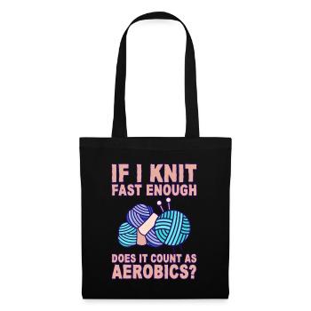 Si je tricote assez vite, est-ce que cela compte comme de l’aérobic 2 ? - Sac en tissu - noir - Devant