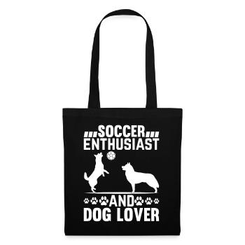 Soccer Enthusiast And Dog Lover - Soccer Player - Tote Bag - black - Front