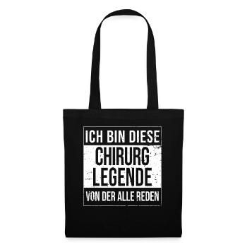 Krankenhaus Arzt Geburtstag geboren Legende - Stoffbeutel - Schwarz - Vorne