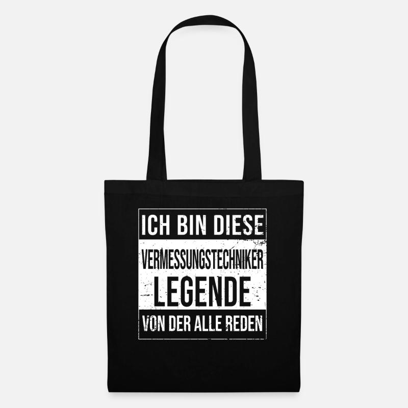 Vermesser Geburtstag geboren Legende - Stoffbeutel - Schwarz