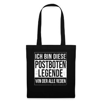 Postboten Geburtstag geboren Legende Postbote - Stoffbeutel - Schwarz - Vorne