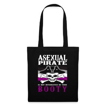 Asexuell Pirat - Stoffbeutel - Schwarz - Vorne
