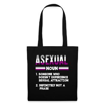 Asexuell Asexualität Outing - Stoffbeutel - Schwarz - Vorne