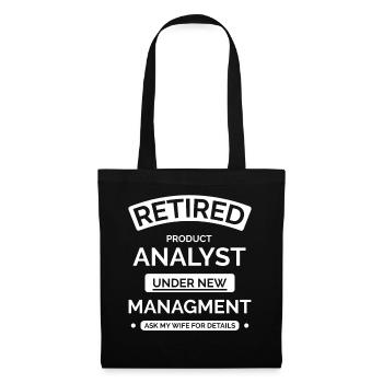Retired Product Analyst - Tote Bag - black - Front