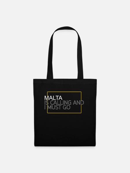 Malta Spruch - Stoffbeutel - Schwarz