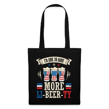 I want more li-bier-ty July 4 - Tote Bag - black - Front
