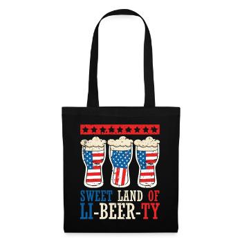 Sweet Land of Li-bier-ty 4 juillet - Sac en tissu - noir - Devant