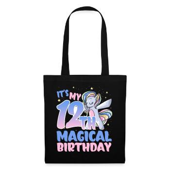 It's my 12th magical birthday - Tote Bag - black - Front