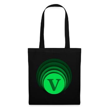Lettre V par HOB Products - Sac en tissu - noir - Devant