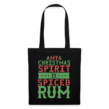 Christmas Spirit is Spiced Rum Funny Bar - Tote Bag - black - Front