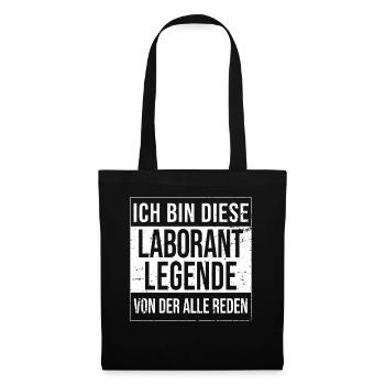 Chemiker Geburtstag geboren Legende Laborant - Stoffbeutel - Schwarz - Vorne