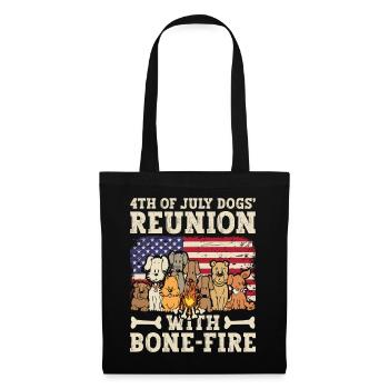 July 4 Reunion of the dog with bone fire - Tote Bag - black - Front