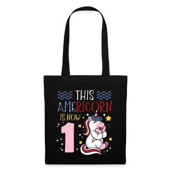 Cette Americorn est maintenant 1 Poney Licorne 4 juillet - Sac en tissu - noir - Devant