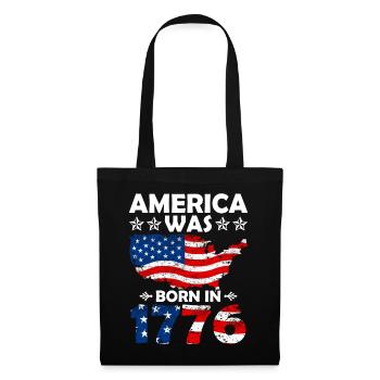 America was born July 4, 1776 - Tote Bag - black - Front
