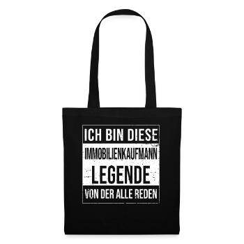 Makler Geburtstag geboren Legende - Stoffbeutel - Schwarz - Vorne