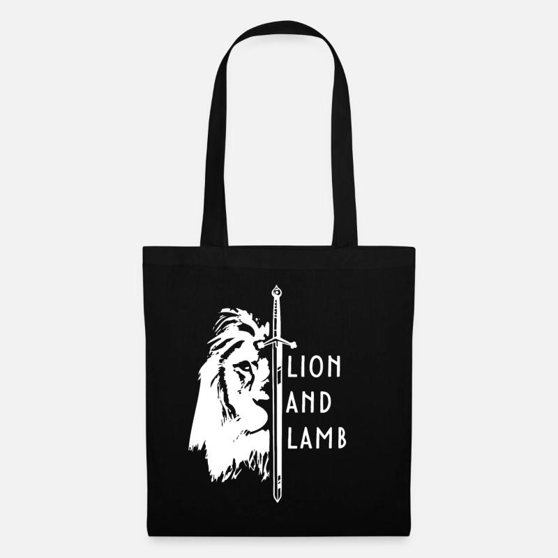Lion and Lamb Jesus Gott Löwe Lamm Glaube Bibel - Stoffbeutel - Schwarz