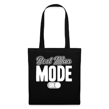 Best Man Mode On - Stoffbeutel - Schwarz - Vorne