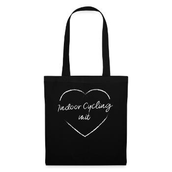 Indoor Cycling mit Herz Workout Spin - Stoffbeutel - Schwarz - Vorne