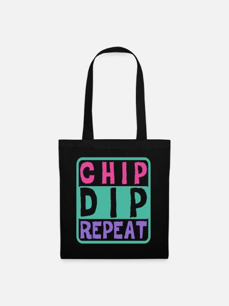 Chip Dip Repeat 7 - Stoffbeutel - Schwarz