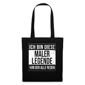 Lackierer-Anstreicher Geburtstag geboren Legende - Stoffbeutel - Schwarz - Vorne