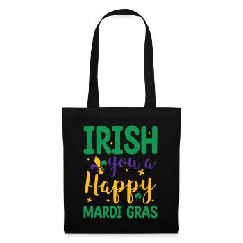 Irish You A Happy Mardi Gras Green Clover - Tote Bag - black - Front