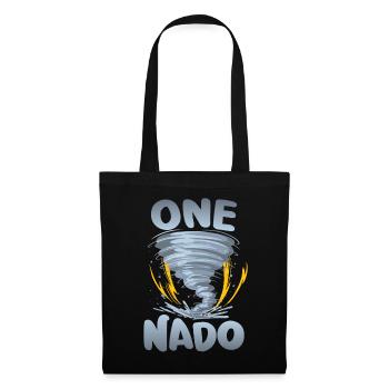 One-nado warning 1st birthday | Tornado - Tote Bag - black - Front