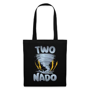 Zwei-nado warning 2nd birthday | Tornado - Tote Bag - black - Front